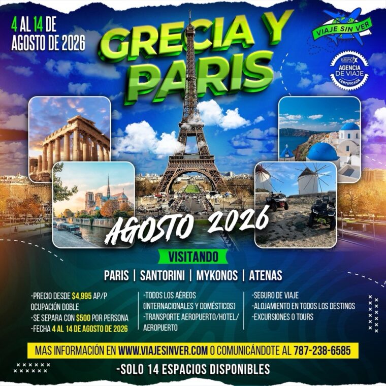 Paris – Grecia AGOSTO 2026